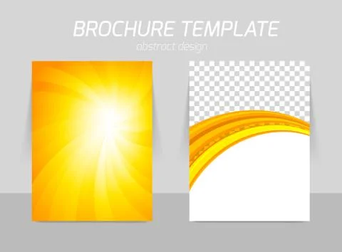 Back and front flyer template design Illustrazione stock