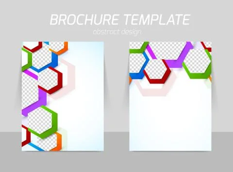 Back and front flyer template design Stock Illustration