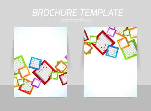 Back and front flyer template design Stock Illustration