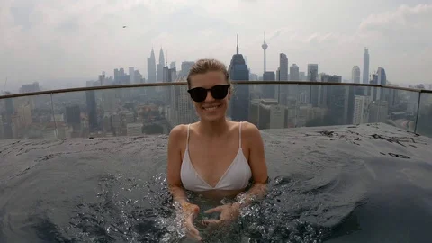 Back and front view of young girl Stock Footage 128215769