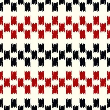 Back and red color .Check Fashion Seamless Pattern Stock Illustration