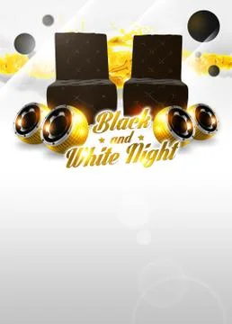 Back and white party background Stock Illustration