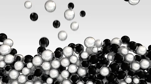 Back and White Spheres falling Vídeo Stock 58449764