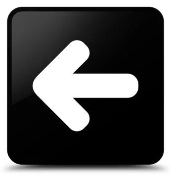 Back arrow icon black square button Stock Illustration
