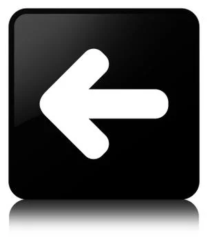 Back arrow icon black square button Illustrazione stock