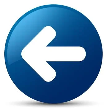 Back arrow icon blue round button Stock Illustration