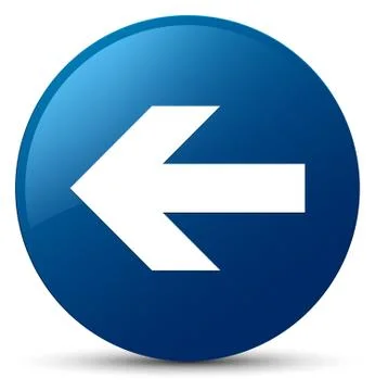 Back arrow icon blue round button Stock Illustration