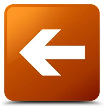 Back arrow icon brown square button Illustrazione stock