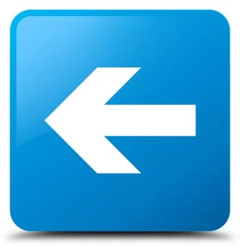 Back arrow icon cyan blue square button Illustrazione stock