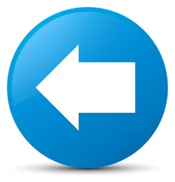 Back arrow icon cyan blue round button Stock Illustration