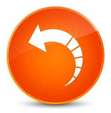 Back arrow icon elegant orange round button Stock Illustration