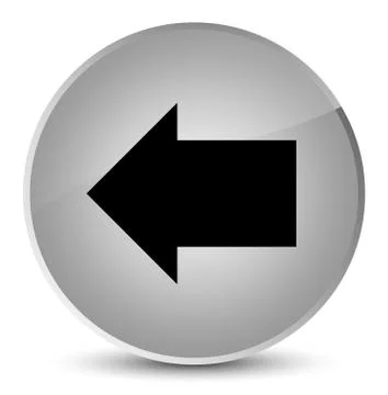 Back arrow icon elegant white round button Stock Illustration
