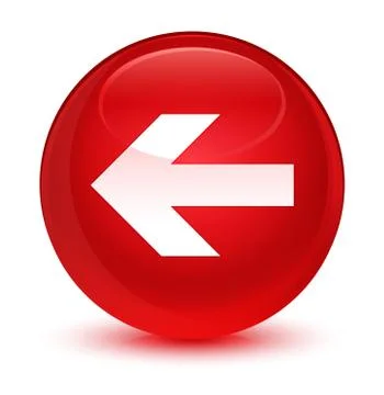 Back arrow icon glassy red round button Stock Illustration