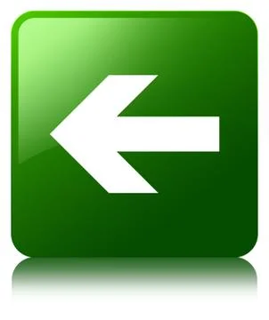Back arrow icon green square button Stock Illustration