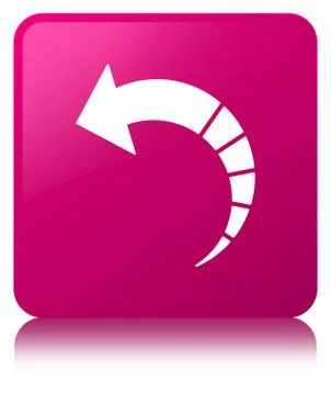 Back arrow icon pink square button Illustrazione stock