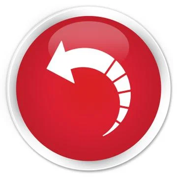 Back arrow icon premium red round button Stock Illustration