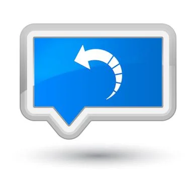Back arrow icon prime cyan blue banner button Stock Illustration