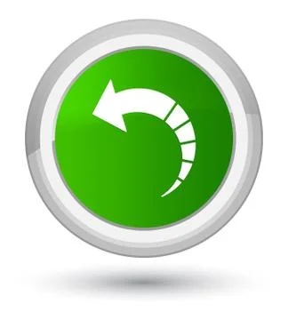 Back arrow icon prime green round button Stock Illustration