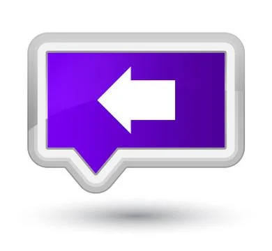 Back arrow icon prime purple banner button Stock Illustration