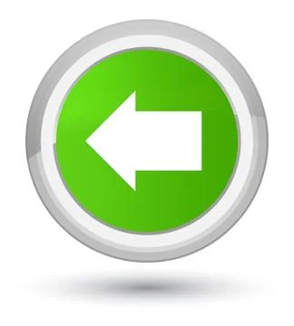 Back arrow icon prime soft green round button Stock Illustration
