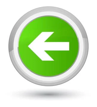 Back arrow icon prime soft green round button Stock Illustration