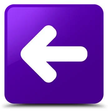 Back arrow icon purple square button Illustrazione stock
