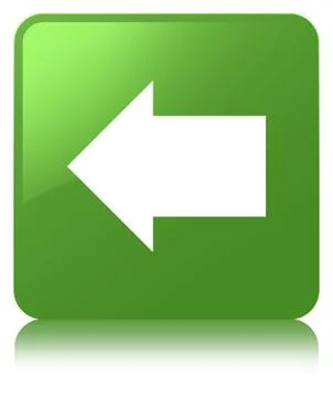 Back arrow icon soft green square button Stock Illustration