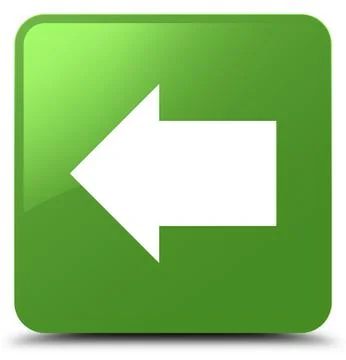 Back arrow icon soft green square button Stock Illustration