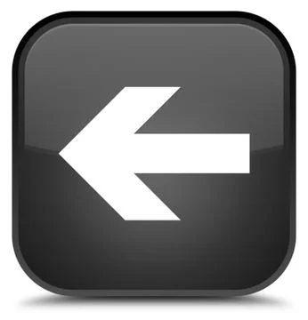 Back arrow icon special black square button Illustrazione stock