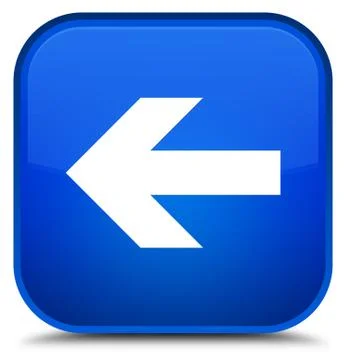 Back arrow icon special blue square button Stock Illustration