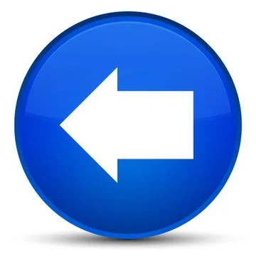 Back arrow icon special blue round button Stock Illustration