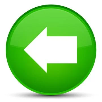 Back arrow icon special green round button Stock Illustration
