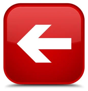 Back arrow icon special red square button Stock Illustration