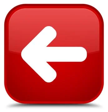 Back arrow icon special red square button Stock Illustration