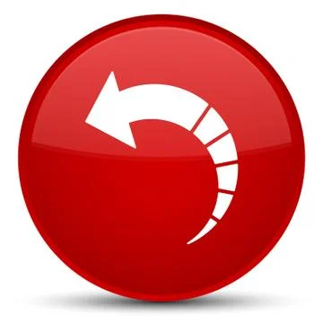 Back arrow icon special red round button Stock Illustration