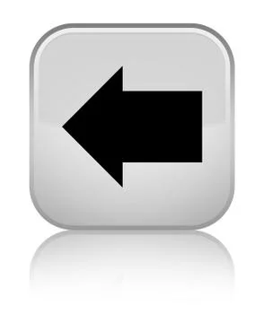 Back arrow icon special white square button Stock Illustration