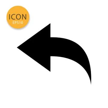 Back arrow icon on white background. イラスト素材