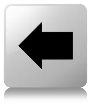 Back arrow icon white square button Stock Illustration