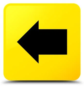 Back arrow icon yellow square button Stock Illustration