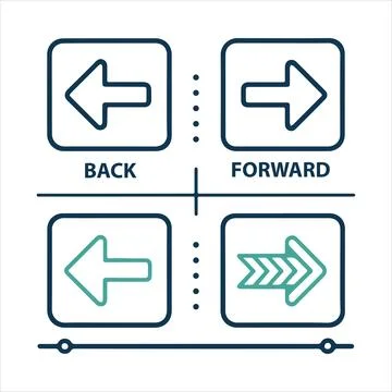 Back arrow icons vector Stock Illustration