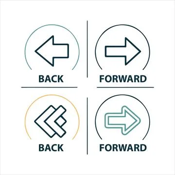 Back arrow icons vector Stock Illustration