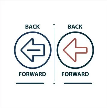 Back arrow icons vector Stock Illustration