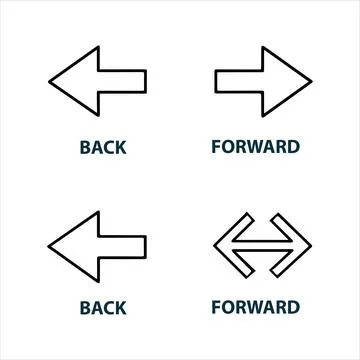 Back arrow icons vector Stock Illustration