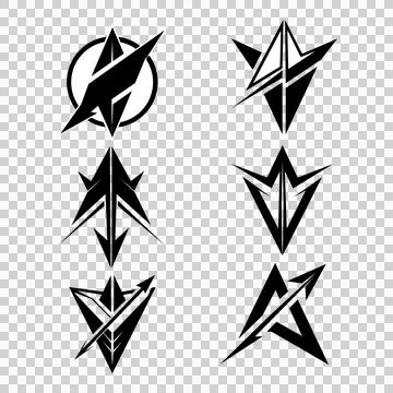 Back arrow logo Stock Illustration