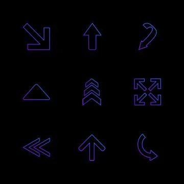 Back , arrows , directions , left , right , pointer ,eps icons set vector Illustrazione stock