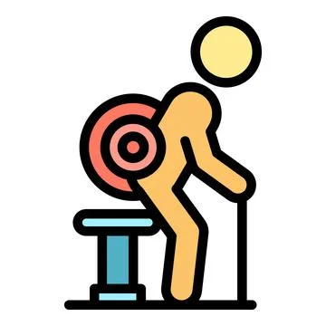 Back arthritis icon vector flat 库存插图