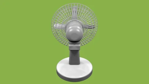 BACK AXO VIEW OF DESKTOP FAN ANIMATION Vídeos de archivo 98614776