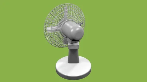 BACK AXO VIEW OF OSCILLATING DESKTOP FAN ANIMATION Vídeos de archivo 98613822