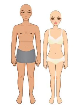 Back to back couple Stock Illustration