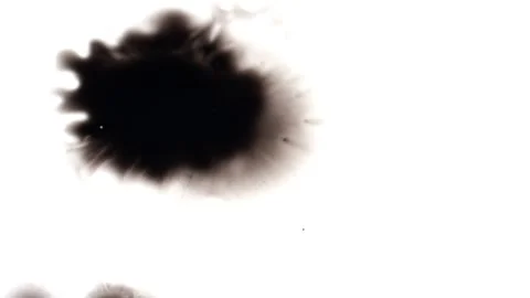 Back to back dropping of black ink Video stock 147703812